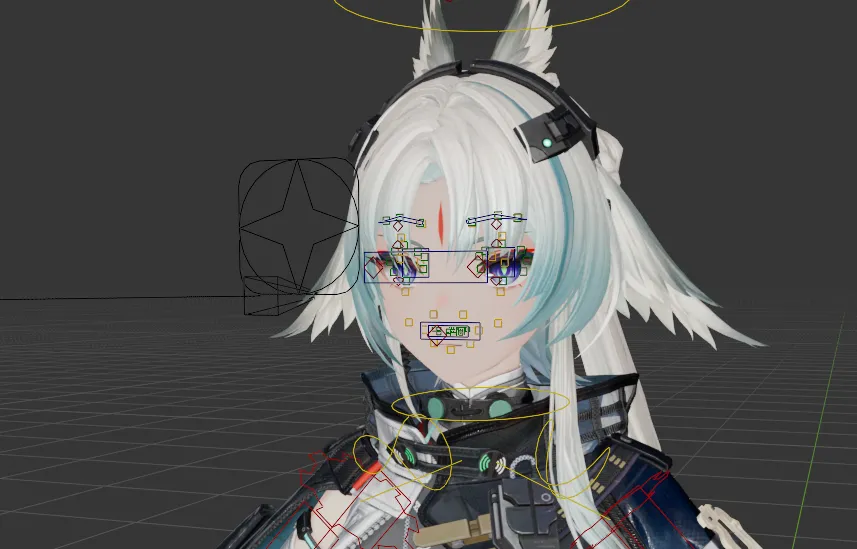 Arknights: Endfield 3D Facial Rig control widgets