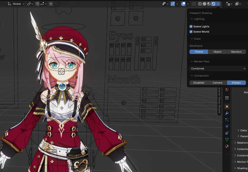 Viewport Shading compositor settings set to Always