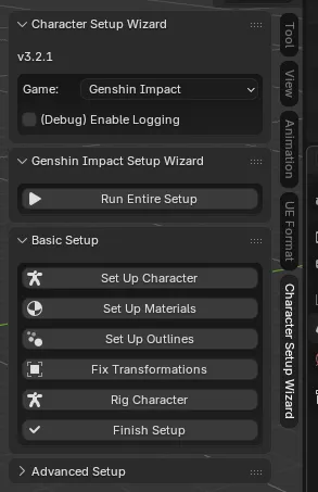 Genshin Impact Setup Wizard N-Panel