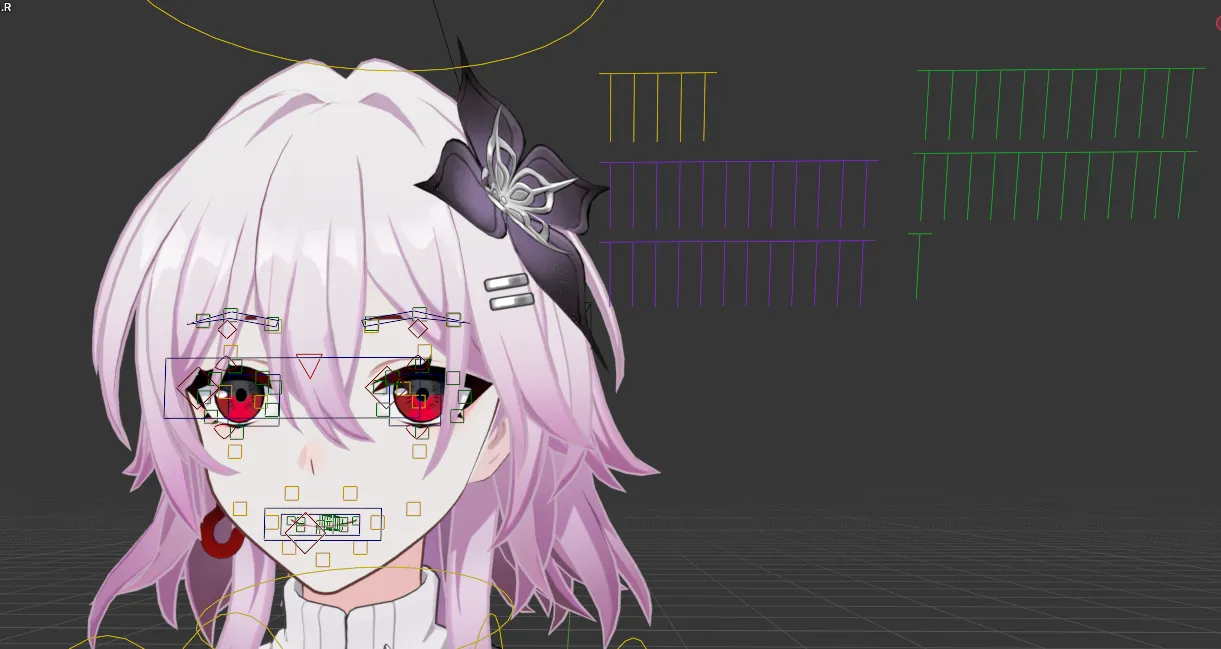 Isaac Face Rig 3D control board and character rig