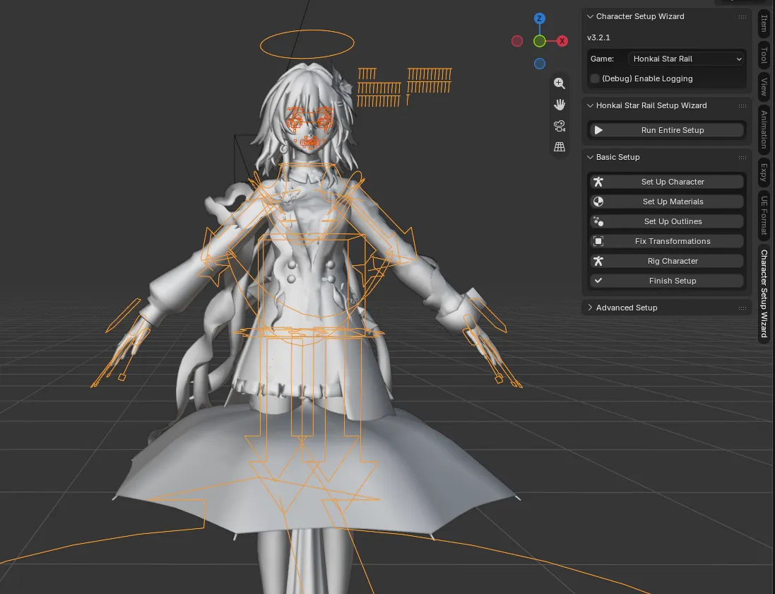 Honkai: Star Rail character imported into 3D scene