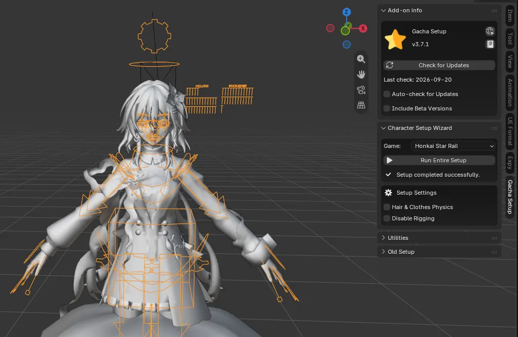 Honkai: Star Rail character imported into 3D scene
