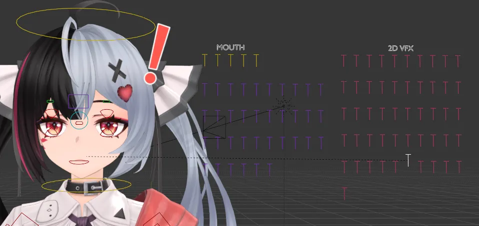 NTE 3D Facial Rig control board and widgets