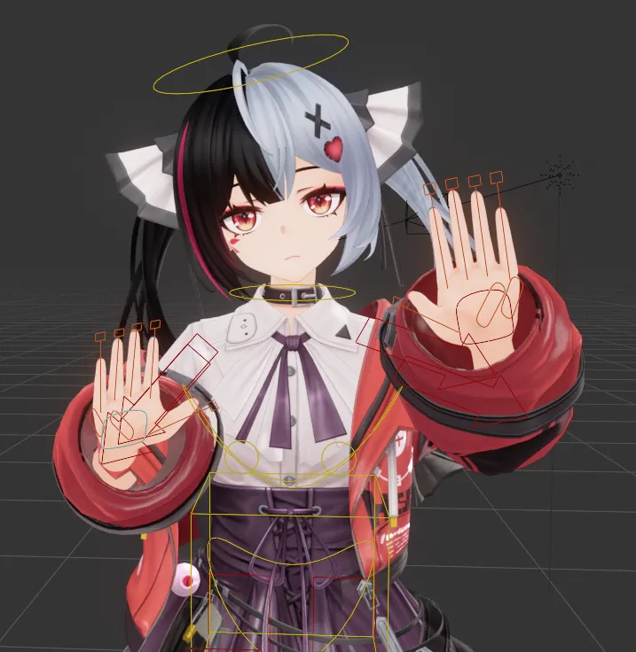 NTE character armature and control widgets in Blender