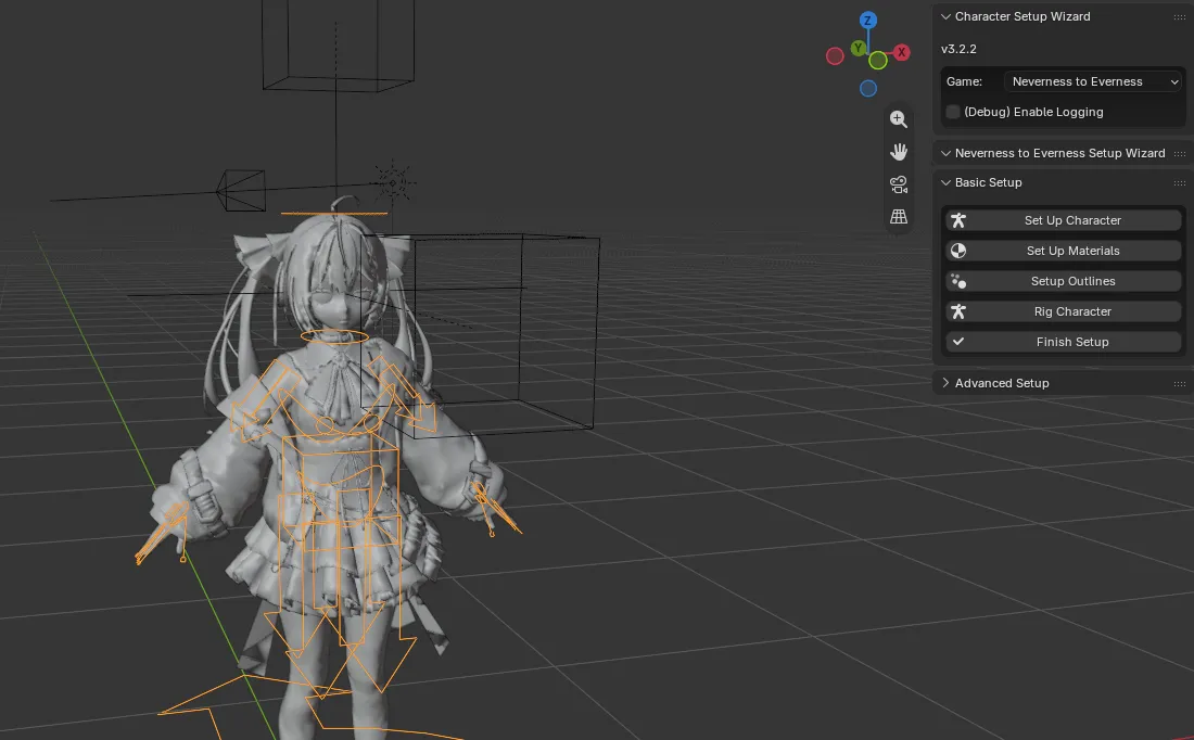 Neverness to Everness character imported into 3D scene
