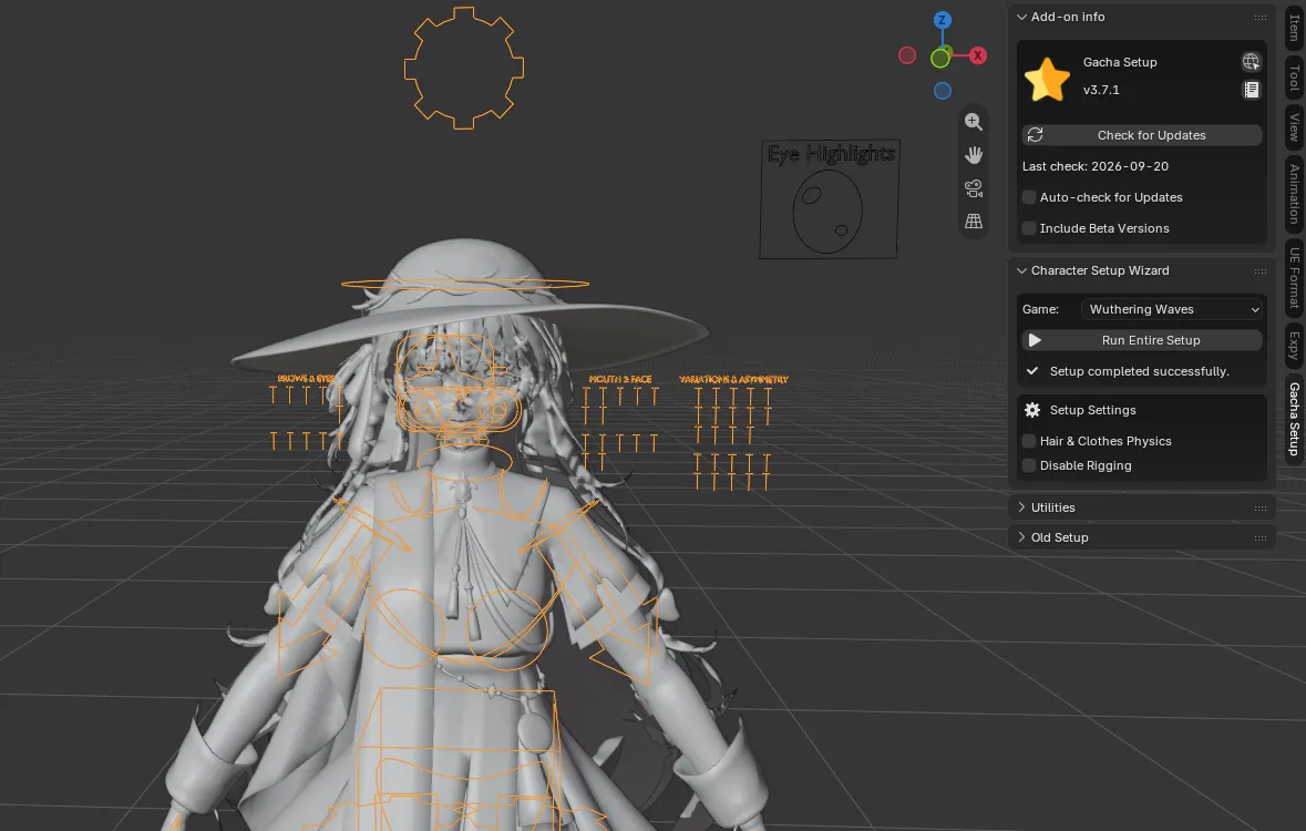 Wuthering Waves character imported into 3D scene