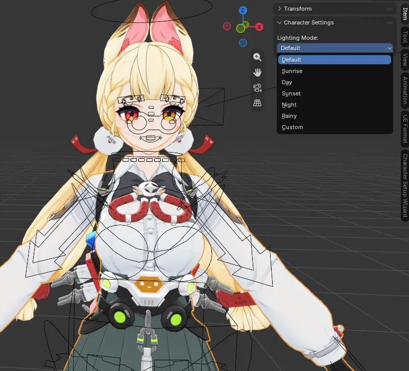 Kythera Shader Lighting Mode presets in Zenless Zone Zero