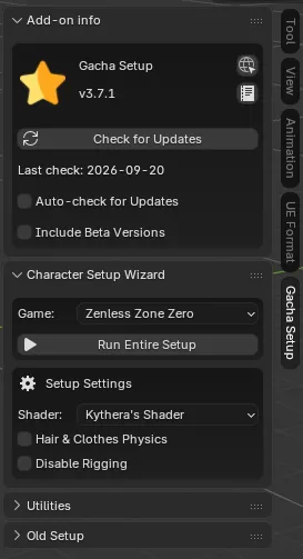 Zenless Zone Zero Setup Wizard N-Panel
