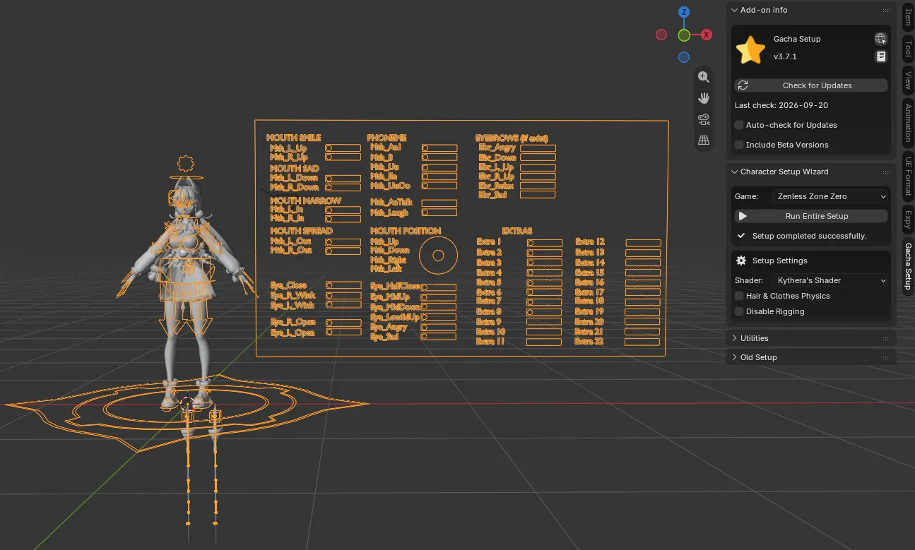 Zenless Zone Zero character imported into 3D scene