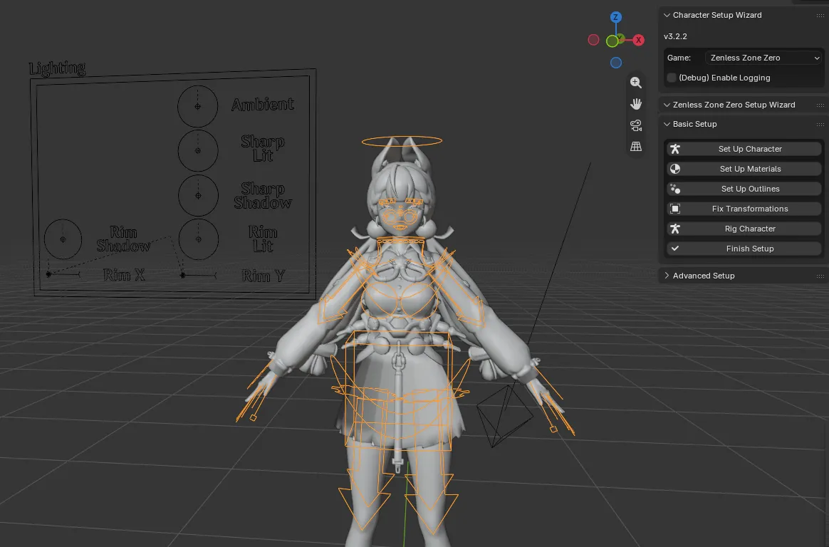 Zenless Zone Zero character imported into 3D scene